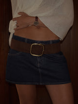 INDIGO MINI SKIRT - RAW DENIM