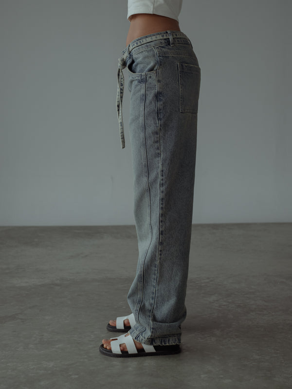 LOOSE CORD JEAN - DIRTY WASH CLEAR BLUE