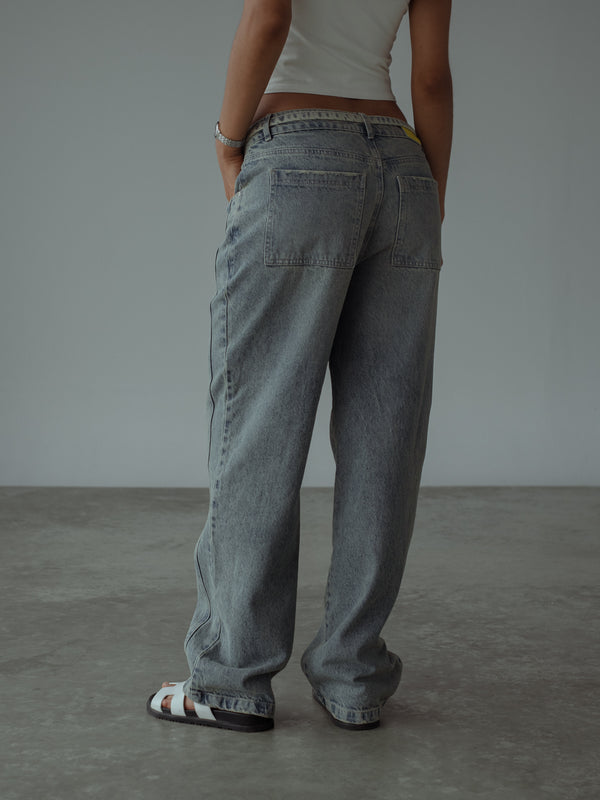 LOOSE CORD JEAN - DIRTY WASH CLEAR BLUE