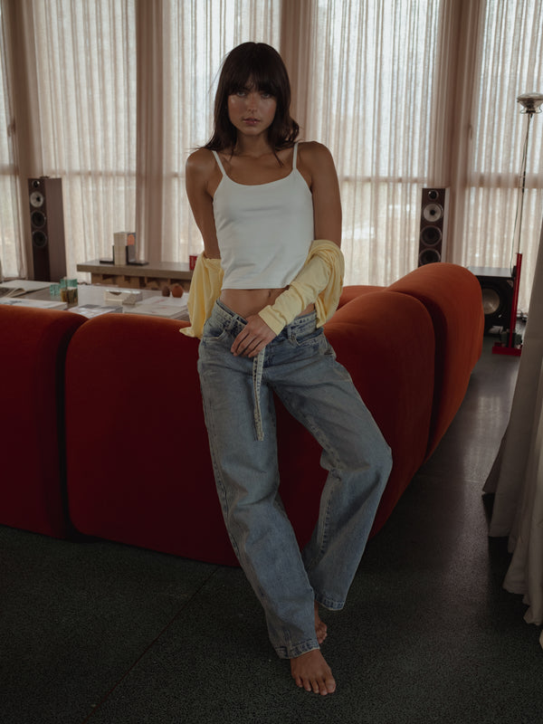 LOOSE CORD JEAN - DIRTY WASH CLEAR BLUE