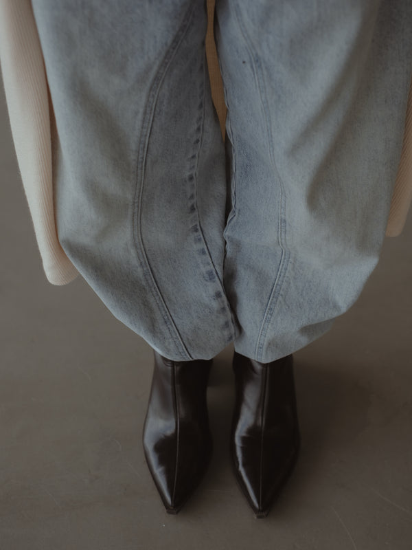 LONG BARREL JEAN - OLD LIGHT BLUE