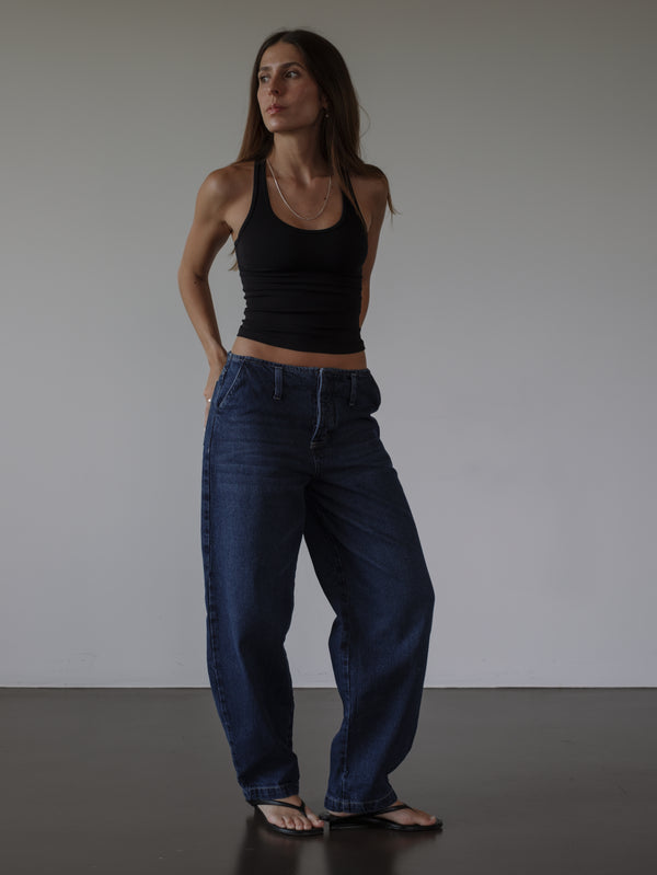 SARTORIAL BARREL JEAN - SPACE BLUE
