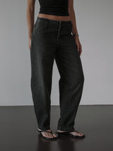 SARTORIAL BARREL JEAN - BLACK PEPPER