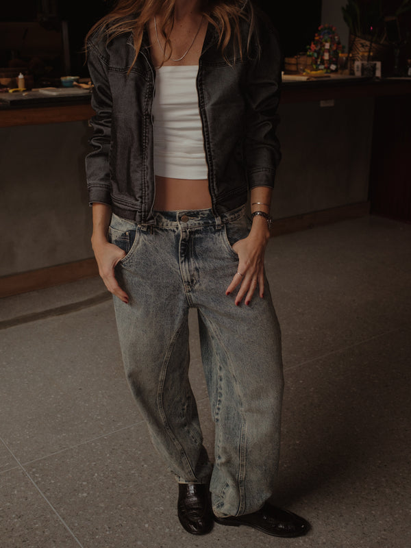 LONG BARREL JEAN - SUNBLEACHED