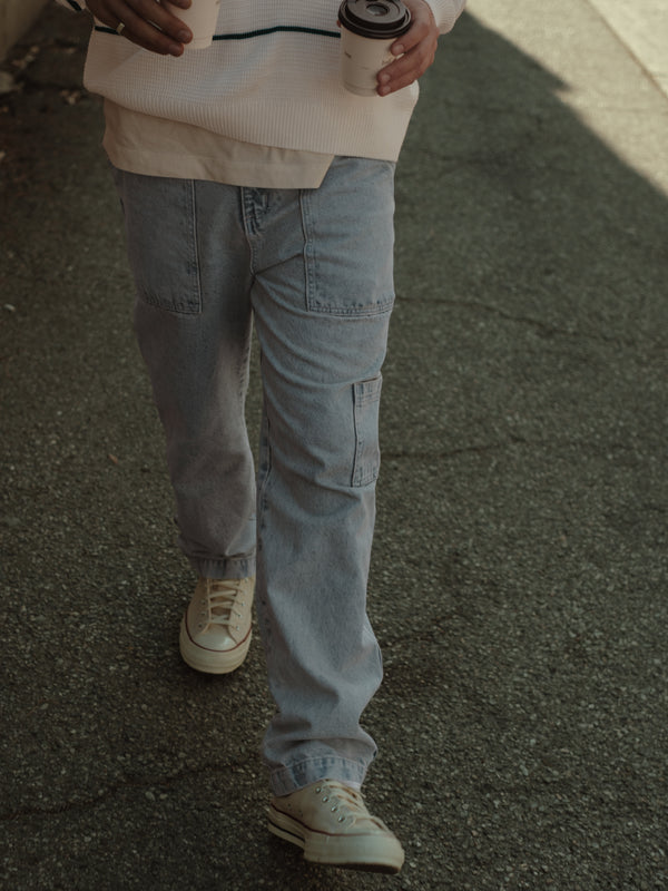 MEN CARGO JEAN - LIGHT BLUE