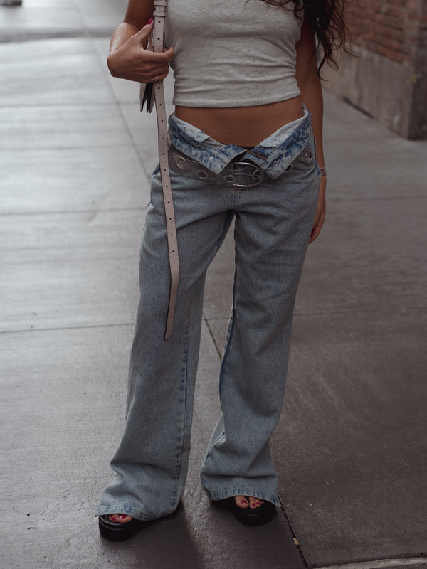 OPEN FLARE JEAN - 80'S LIGHT BLUE