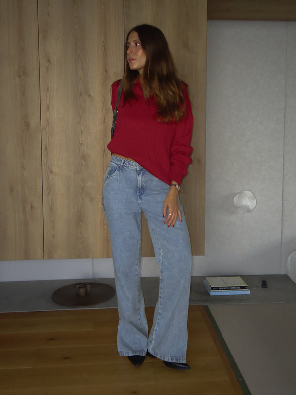 OPEN FLARE JEAN - 80'S LIGHT BLUE