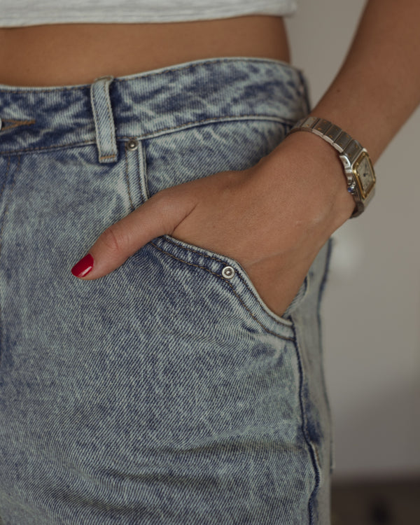 OPEN FLARE JEAN - 80'S LIGHT BLUE