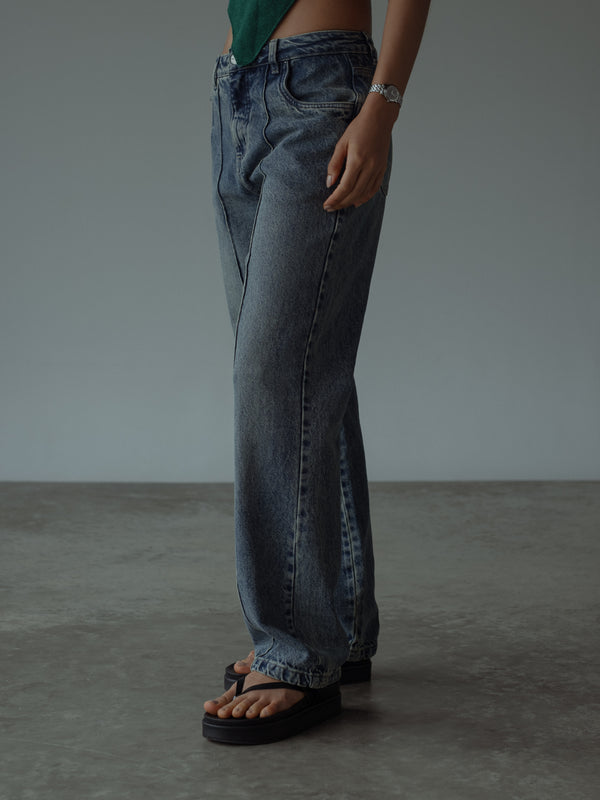 SLIM LINE JEAN - 20S DIRTY BLUE