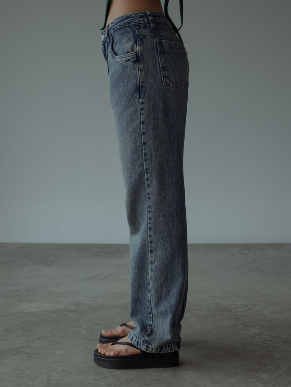 SLIM LINE JEAN - 20S DIRTY BLUE