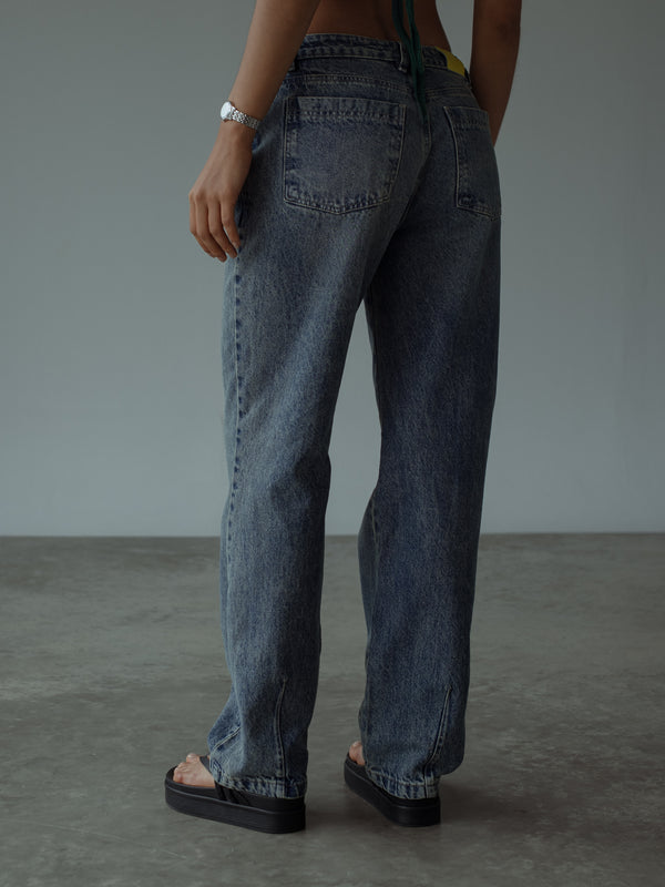 SLIM LINE JEAN - 20S DIRTY BLUE