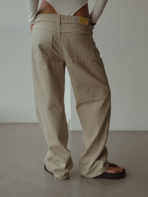 SPLIT LEG STRAIGHT JEAN - ASH - PRE ORDER