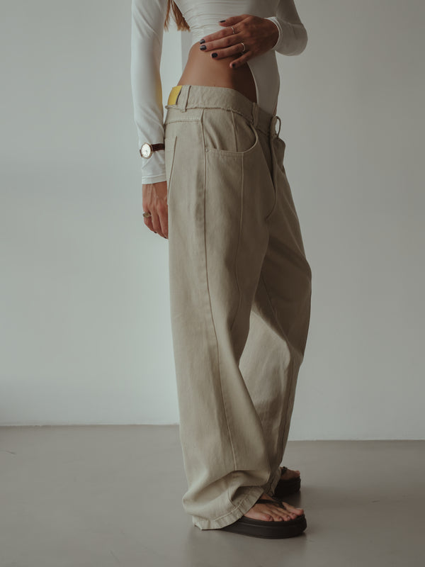 SPLIT LEG STRAIGHT JEAN - ASH - PRE ORDER