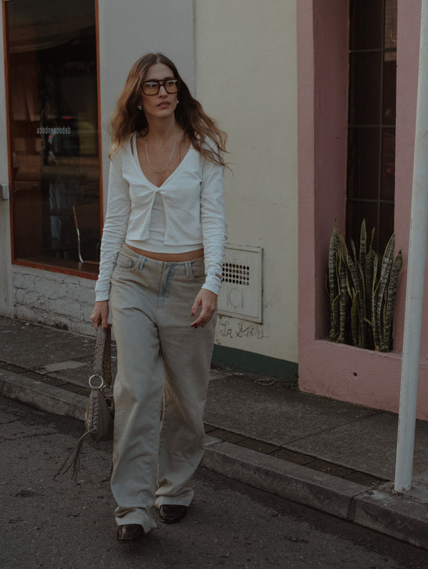 NEW WAISTLESS JEAN - DIRTY PINK