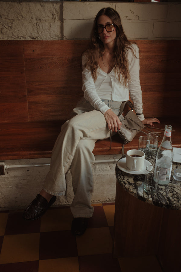 NEW WAISTLESS JEAN - DIRTY PINK