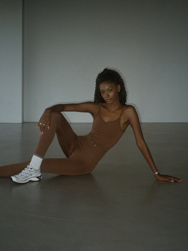 SHAPER SEAMLESS LEGGINGS - SEPIA