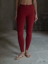 WIRED LINES SEAMLESS LEGGINGS - RED UNDERTONE