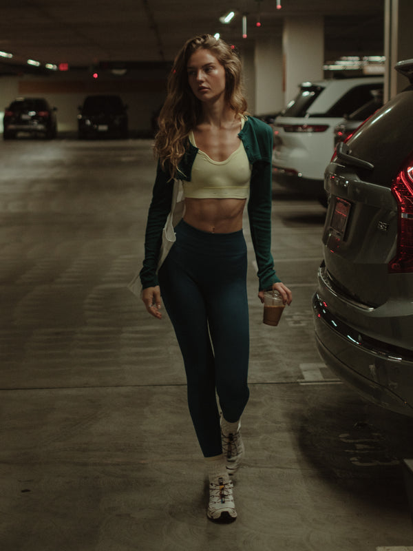 BOLD SEAMLESS LEGGINGS - PINE GREEN