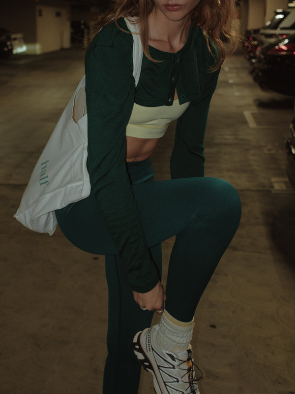BOLD SEAMLESS LEGGINGS - PINE GREEN