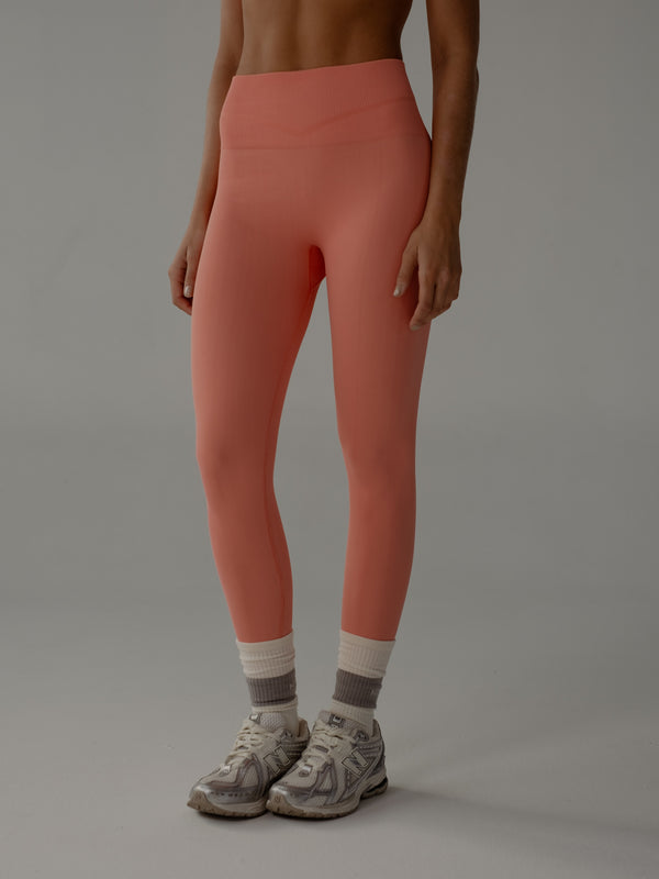 V SEAMLESS LEGGINGS - BLOSSOM ROSE