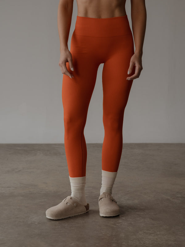 SHAPE SEAMLESS LEGGINGS  - BRIGHT ORANGE