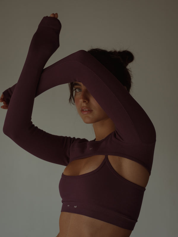 SEAMLESS SLEEVES - CRANBERRY