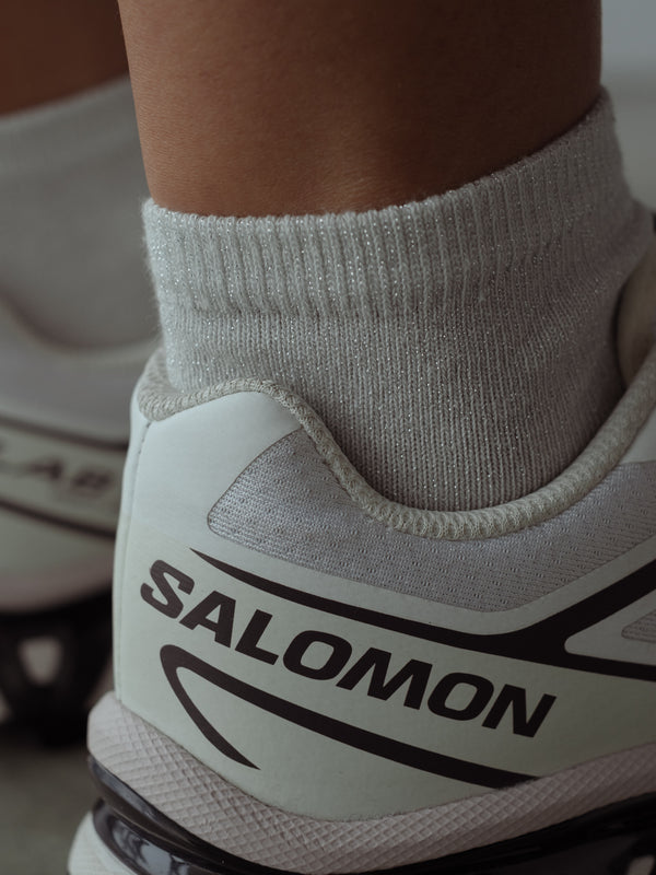 GIRLY SOCKS - SHINY WHITE