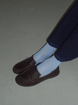 MESH SHINY SOCKS - BABY BLUE