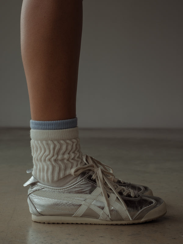 MIDI LAYERING SOCKS - SOFT WHITE & BABY BLUE