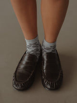 PRINT MIDI SOCKS - GRAY ON GRAY