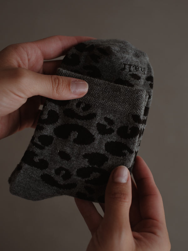 PRINT MIDI SOCKS - BLACK ON GRAY