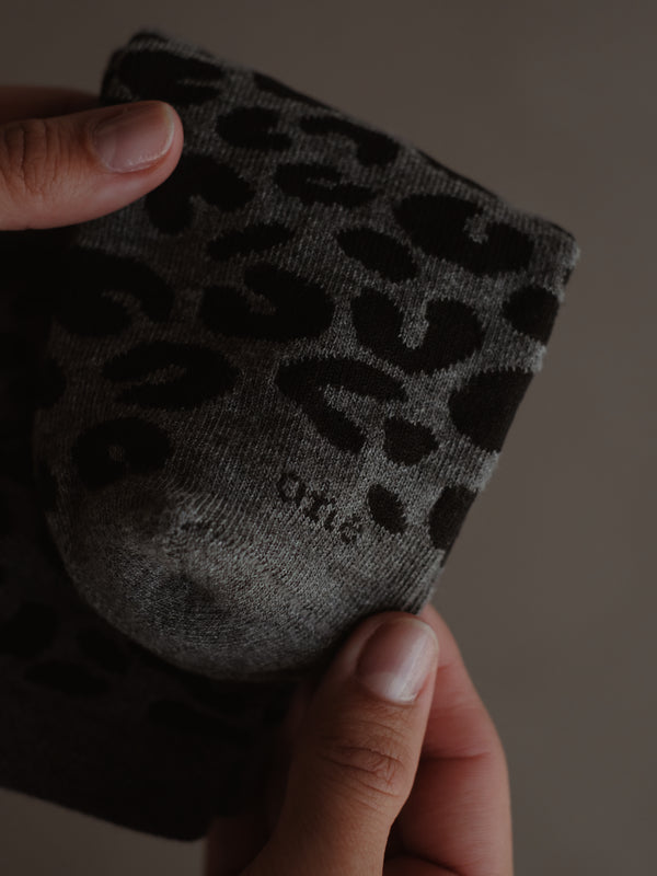 PRINT MIDI SOCKS - BLACK ON GRAY
