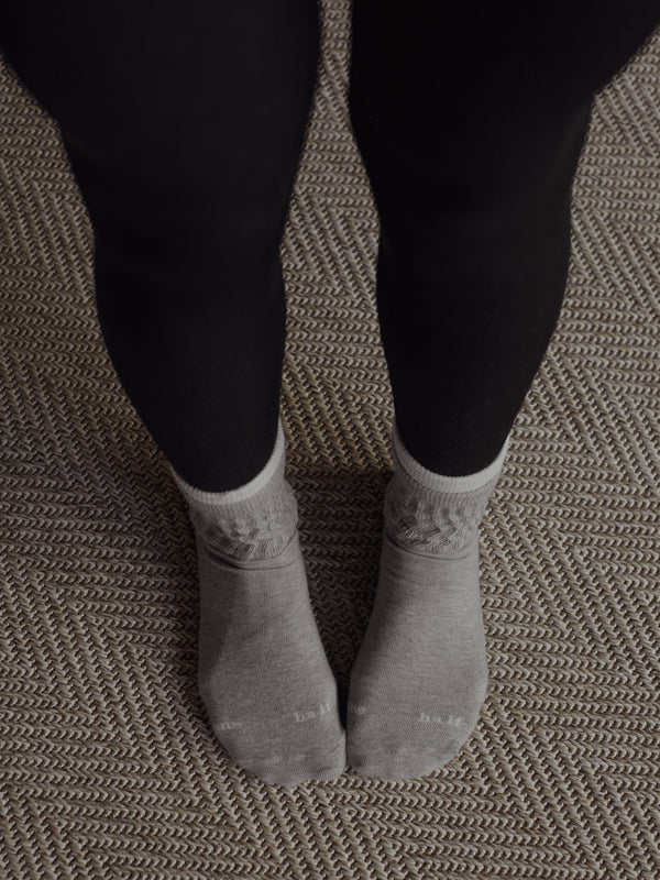 MIDI LAYERING SOCKS - GRAY JASPE
