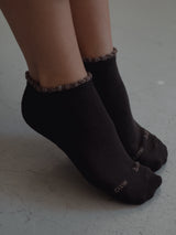 WAVE ANKLE SOCKS - BROWN & COCOA