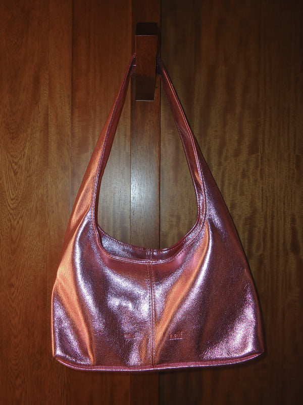 MINI DROP SHOULDER BAG - GLOSSY PINK