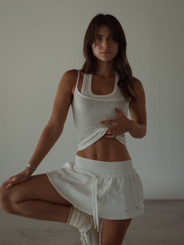 GIRLY SWEATSKIRT - SOFT WHITE