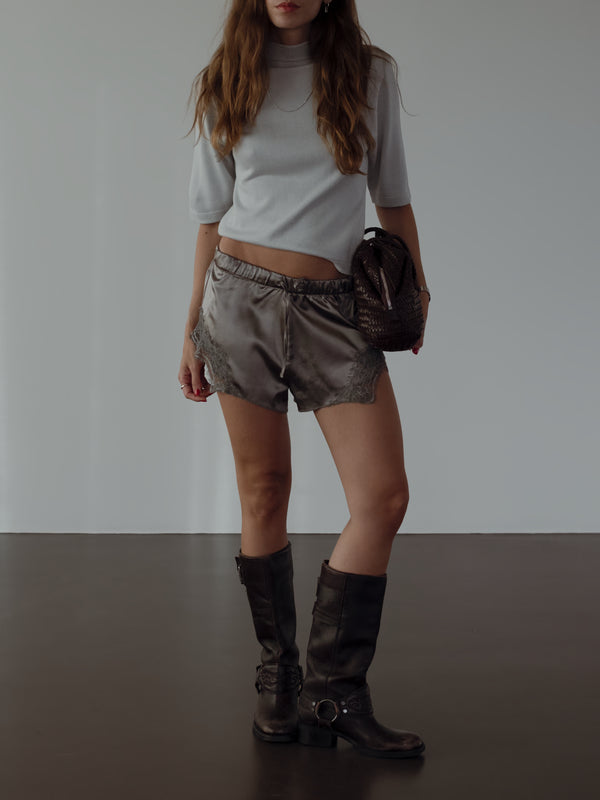 BLONDE MINI SHORT - GRAY