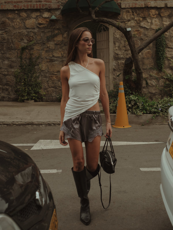 BLONDE MINI SHORT - GRAY