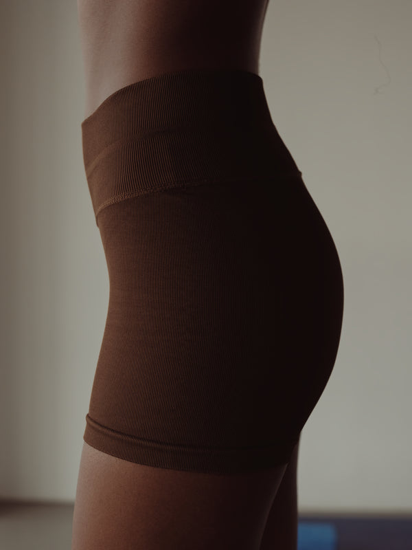 SHAPER SEAMLESS MINI SHORT - SEPIA