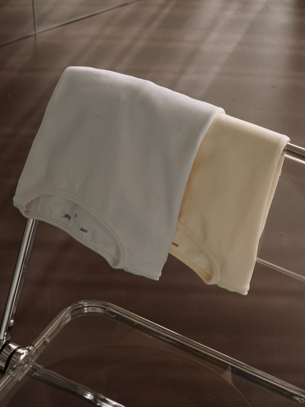 SEAMLESS SIMPLY TEE PACK X2 - SOFT WHITE & CELESTIAL YELLOW