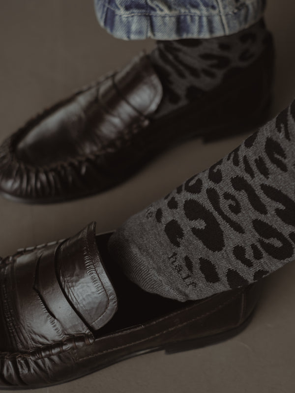 PRINT MIDI SOCKS PACK X2 - BLACK & GRAY