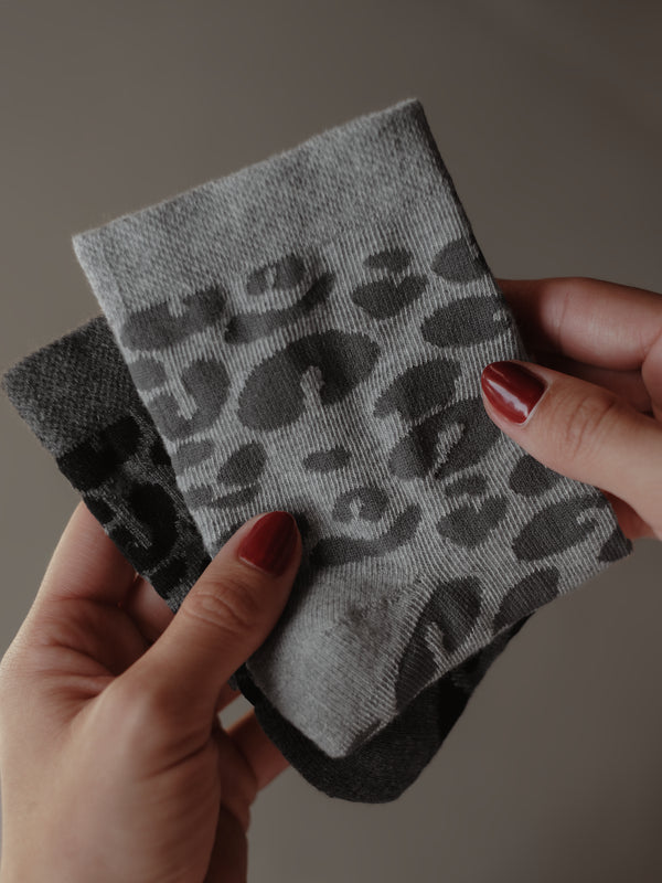 PRINT MIDI SOCKS PACK X2 - BLACK & GRAY