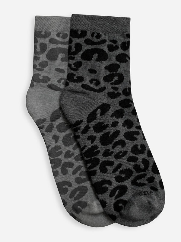 PRINT MIDI SOCKS PACK X2 - BLACK & GRAY