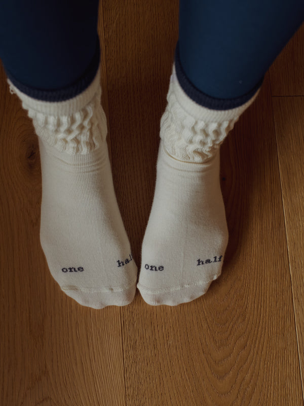 MIDI LAYERING SOCKS PACK X2 - MIDNIGHT & GRAY JASPE