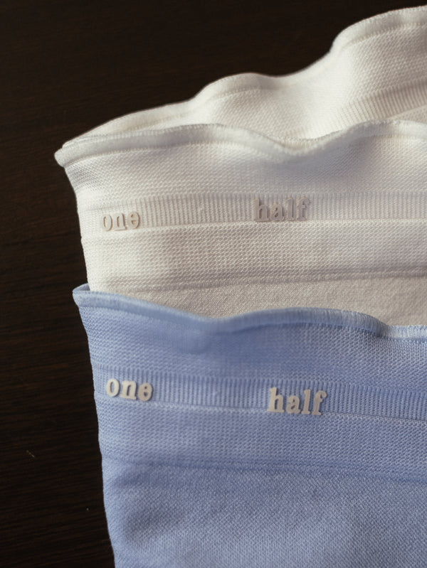 RUCHED SEAMLESS MINI BOXER PACK X2 - SOFT WHITE & BABY BLUE
