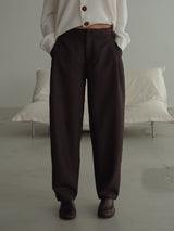BARREL TAIL PANT - BROWN