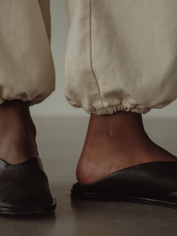 BALLOON FLOWY PANTS - NATURAL