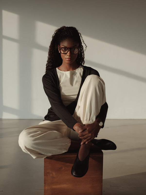 BALLOON FLOWY PANTS - NATURAL