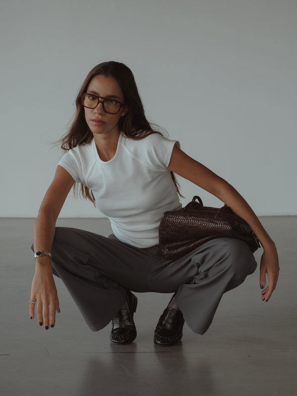 CROSS BELT TROUSER - DARK GRAY