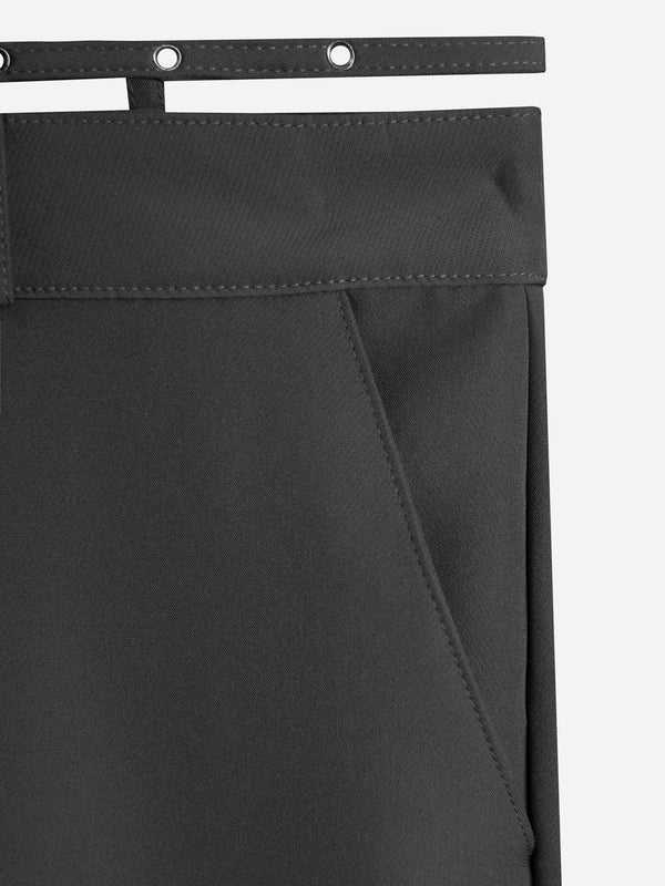 CROSS BELT TROUSER - DARK GRAY